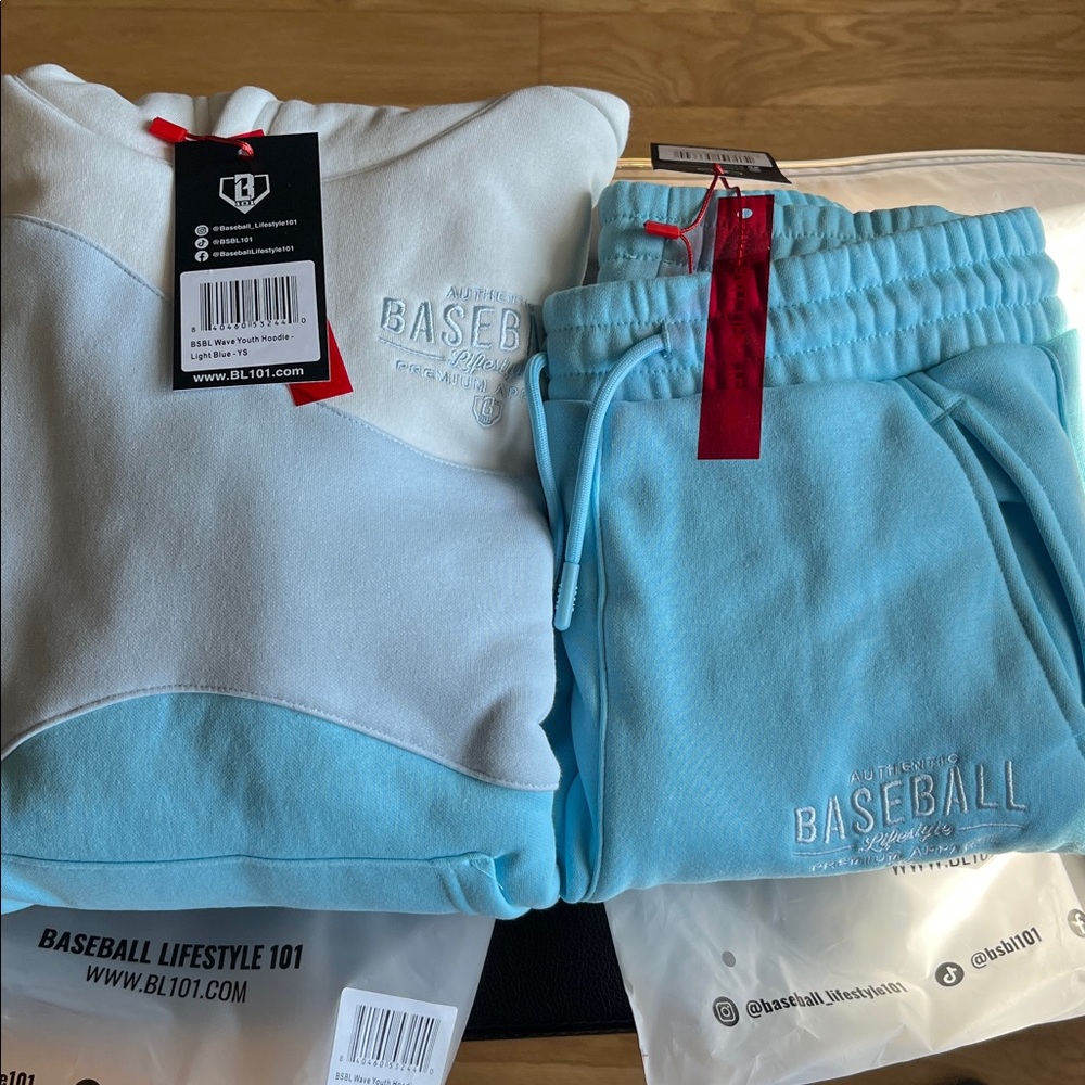 BL101 Baseball Lifestyle 101 Wave Youth Hoodie and Sweatpants YS